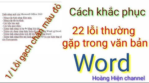 Sửa lỗi gạch chân màu đỏ trong word