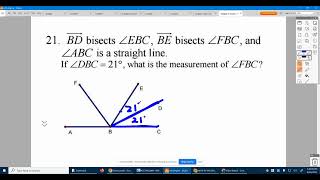 Geometry Chapter 1 Practice Test 2 #21