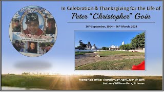 Memorial Service for Peter “Christopher” Goin