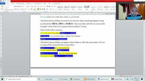 Adverbial clauses of time
