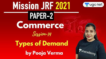 01:00 PM - JRF June 2021 Paper 2 | Commerce by Pooja Verma | Types of Demand