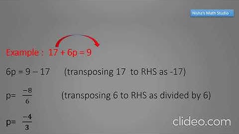 #svmvp Grade 8 |Linear equation in one Variable | Balancing and Transposing  method