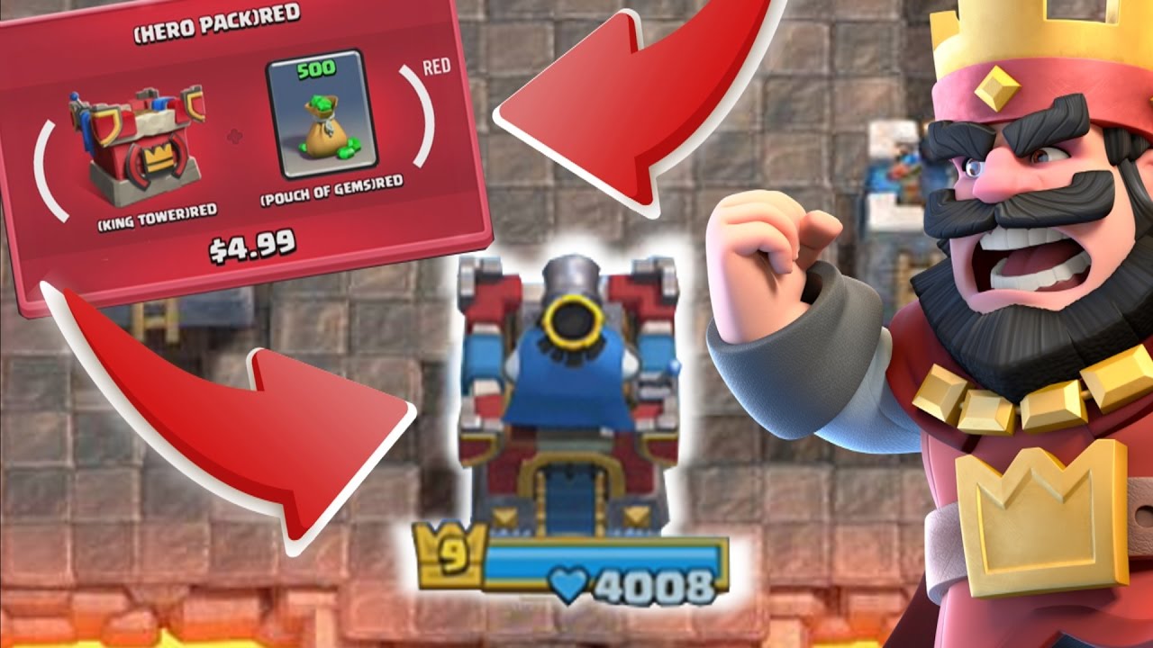 "NEW" CUSTOM KING TOWER! ALL (RED) - Clash Royale - AWESOME NEW FEATURE!
