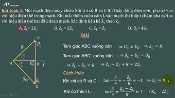 Giải bài toán độ lệch pha trong mạch RLC bằng phương pháp giảng đồ vecto P.1