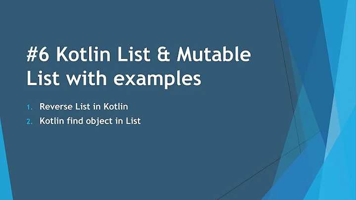 #13 List and Mutable List in Kotlin part 6 | reserved list | Kotlin Tutorial | Kotlin Bootcamp