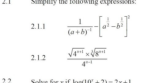 Mathematics N3 Simplify | Exponents and Logarithms 2017 exams @mathszoneafricanmotives