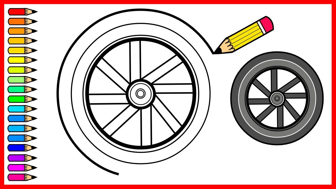 Como dibujar una RUEDA DE MOTO /dibujos para niños /How to draw a  MOTORCYCLE WHEEL/drawings for kids - thptnganamst.edu.vn