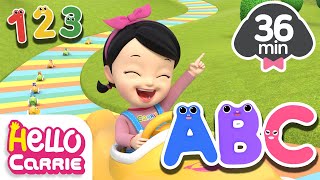 ⭕Number Train + More⭕ 123 Song | Alphabet Song | Hello Carrie Kids Song Compilation #3