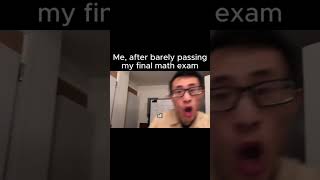 Barely passing your final math exam #mustwatch #maths #students #viral #trending #funny #comedy