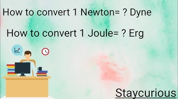 How to convert Newton into Dyne |How to convert joule into Erg || #staycurious #physics #Easyway