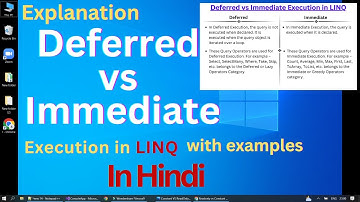 Deferred vs Immediate Execution in C# LINQ | In Hindi