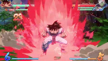 DBFZ Goku (Base) new corner ki blast loop 57 hits (Kaioken X3)
