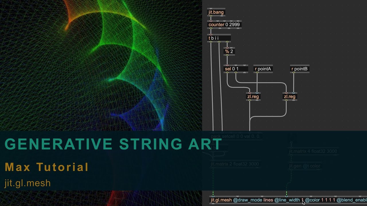 Generative String Art in Max/MSP (Jitter Tutorial) - YouTube
