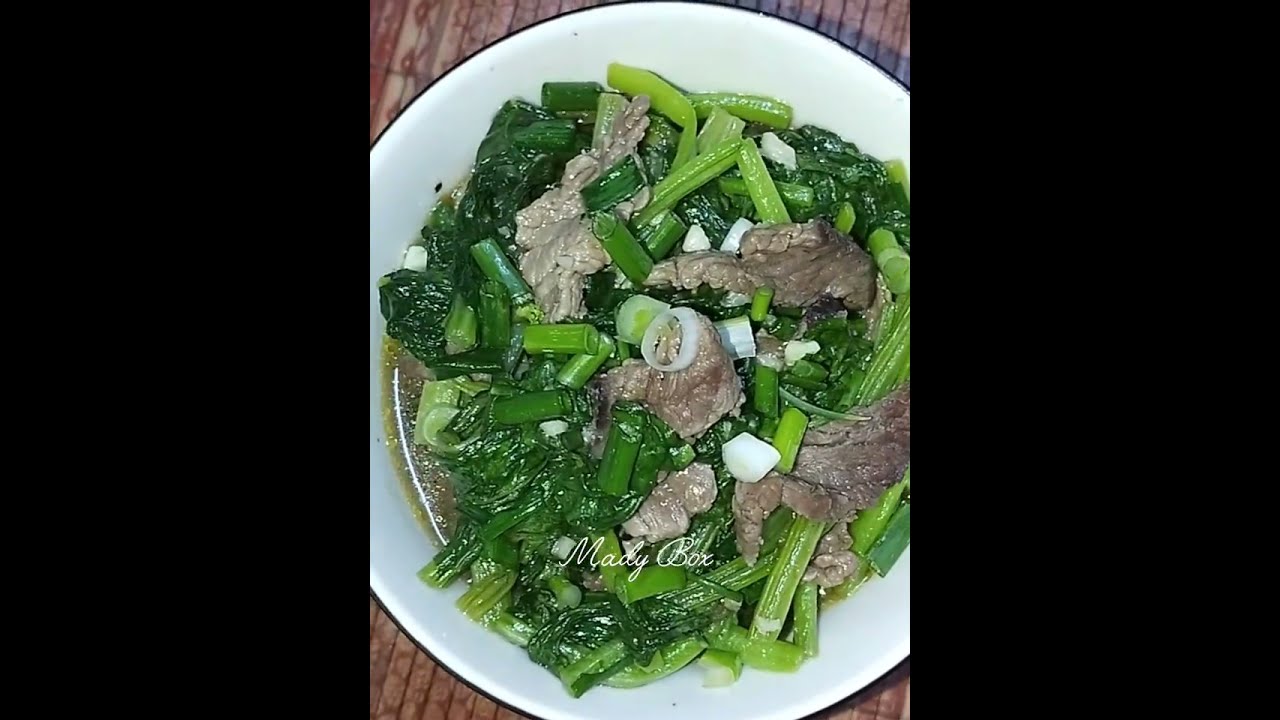 ឆាស្ពៃចង្កឹះ/ជាមួយសាច់គោ/ម្ហូបសម្រាប់អ្នកចង់ស្គម