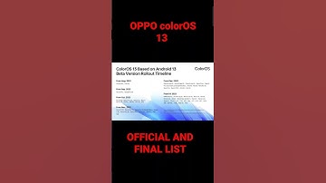 OPPO ANDROID 13 FINAL LIST PROVIDE BY OPPO #techreview #tech #smartphone #mobile #shorts