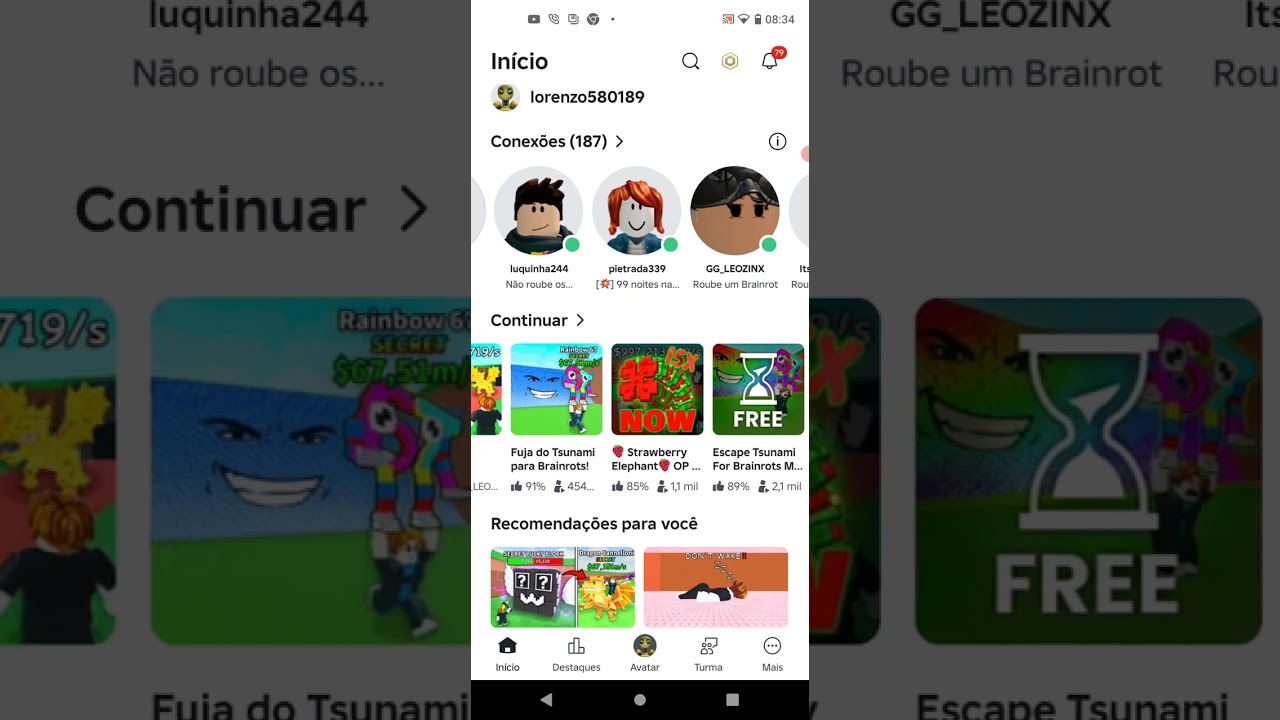 jogando Roblox com vocês é ouvindo música de brainhot