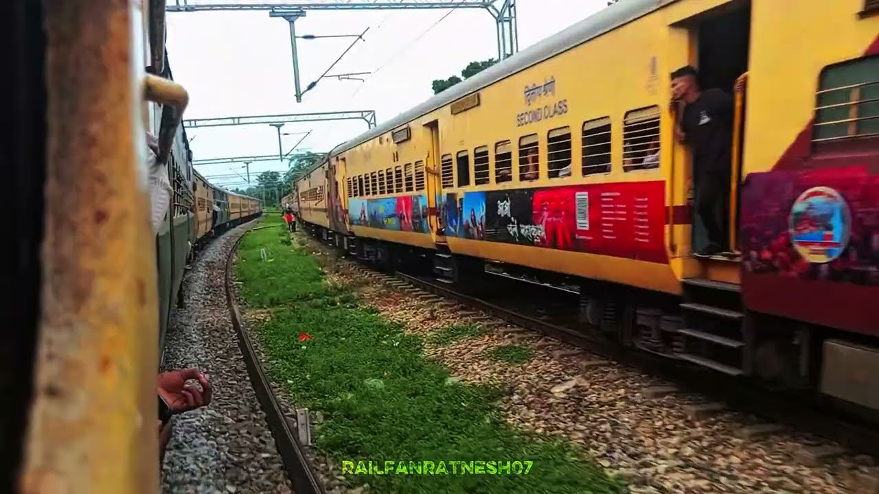 “BG Express to Hojai 🚆 | Rainy Vibes, Train Crossing & Skipping 😍”