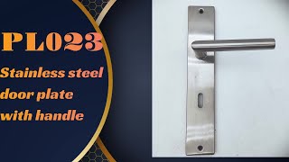 Glowing Hardware Stainless steel stamping hollow door lever handle with plate PL023