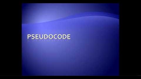 C# Lesson 54 - Pseudocode - Intro, Sequence, Simple Selection