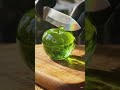 Crystal Glass Green Apple Cutting 🍏🔪 | Satisfying ASMR Macro Slice #hyperrealistic #glassfruit