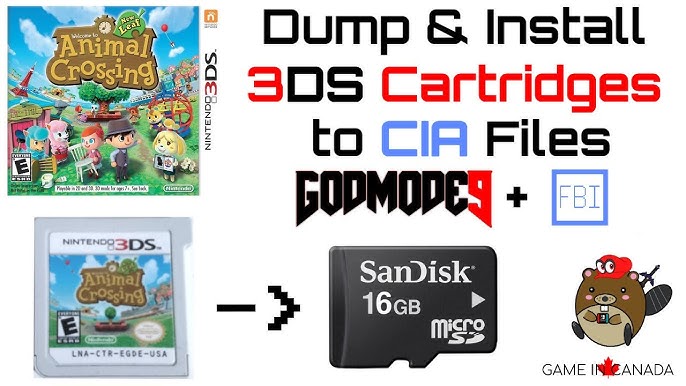 Dump DS Cartridges Into DS ROM's! (GodMode9 3DS) 