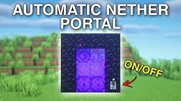 EASY Automatic (ON/OFF) Nether Portal Tutorial For Minecraft 1.18....