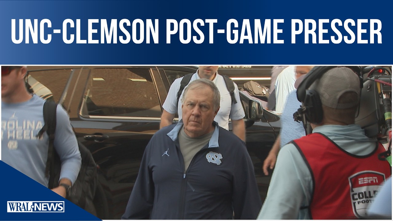 WRAL on Bill Belichick speaking after North Carolina's loss at Clemson.
