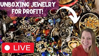 Late Night Jewelry Dig! Vintage Jewelry Unboxing for Reselling!