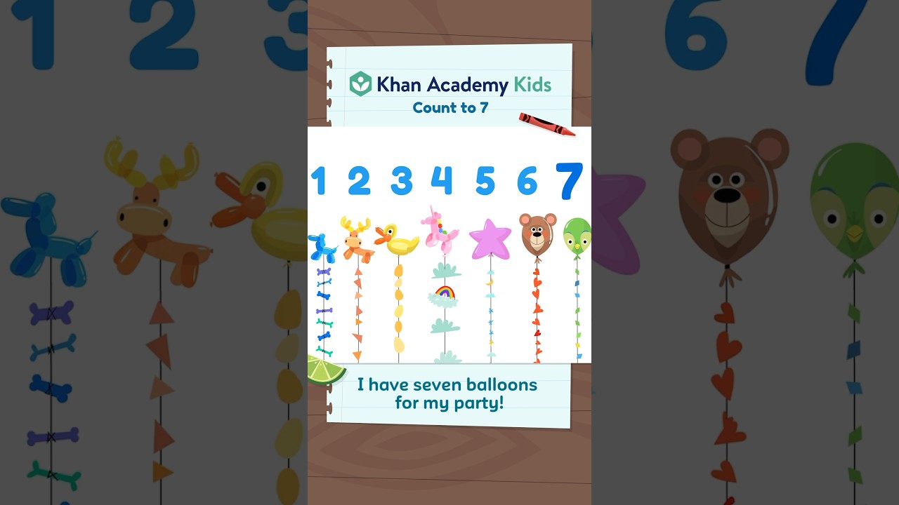 Let’s count to number 7 with Khan Academy Kids! #learning #counting #educationalvideos
