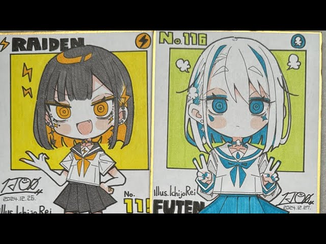 プロのイラストレーターが原画ガチャの豆色紙（コミケ用）を描く配信