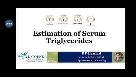Estimation of Serum Triglycerides