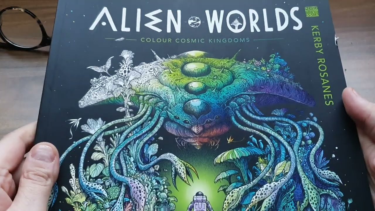 Alien Worlds by Kerby Rosanes  Colouring Book Review 