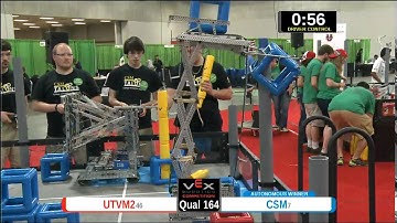 2015 VEXU Q164 - UTVM2 vs CSM - 5 to 49-Division Div-VEX U-VEX Worlds 2015
