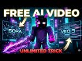 Unlimited AI Videos FREE 😳 Sora + Veo 3 Secret Hack (100% Working) | Unlimited and free use 100%