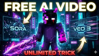 Unlimited AI Videos FREE 😳 Sora + Veo 3 Secret Hack (100% Working) | Unlimited and free use 100% 