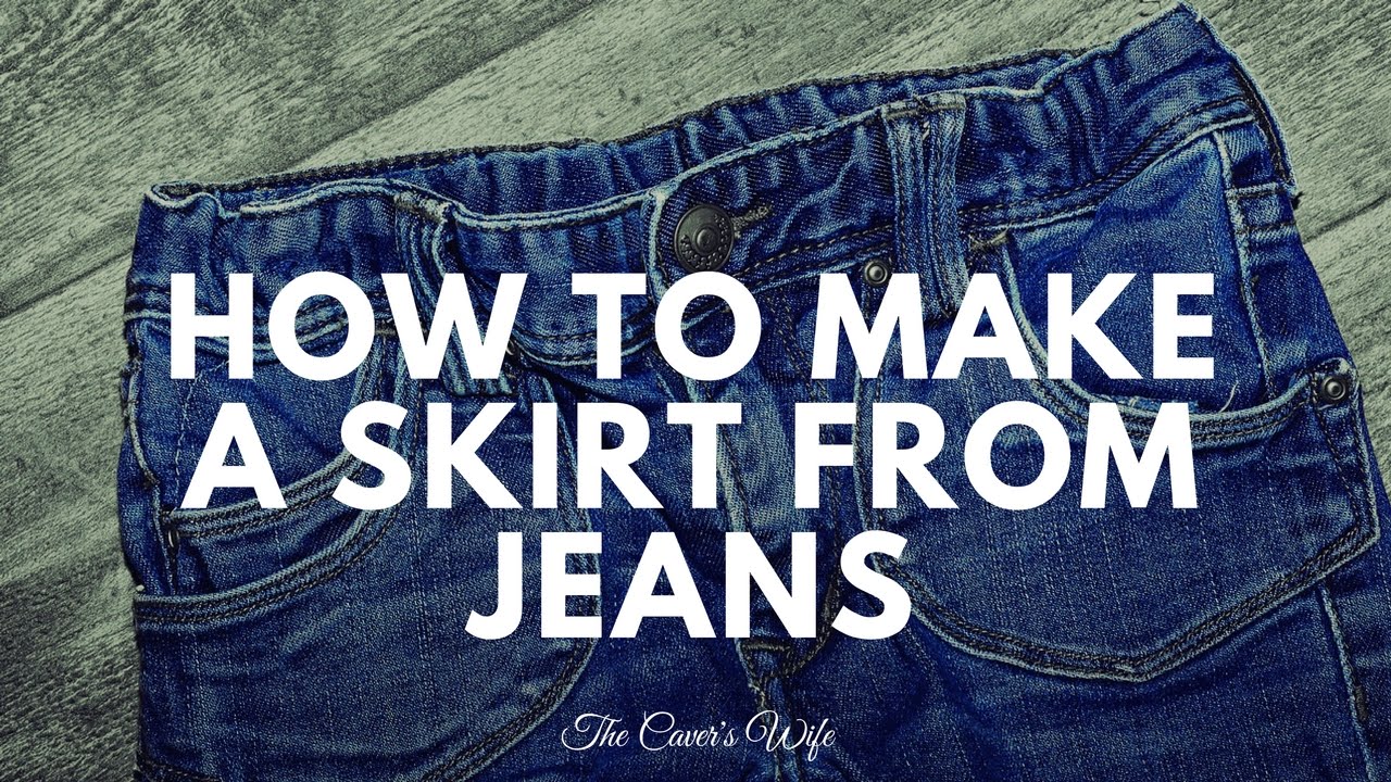 How To Make A Skirt From Jeans - YouTube