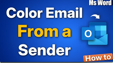 Hoe u e-mails van een afzender in Outlook kunt kleuren