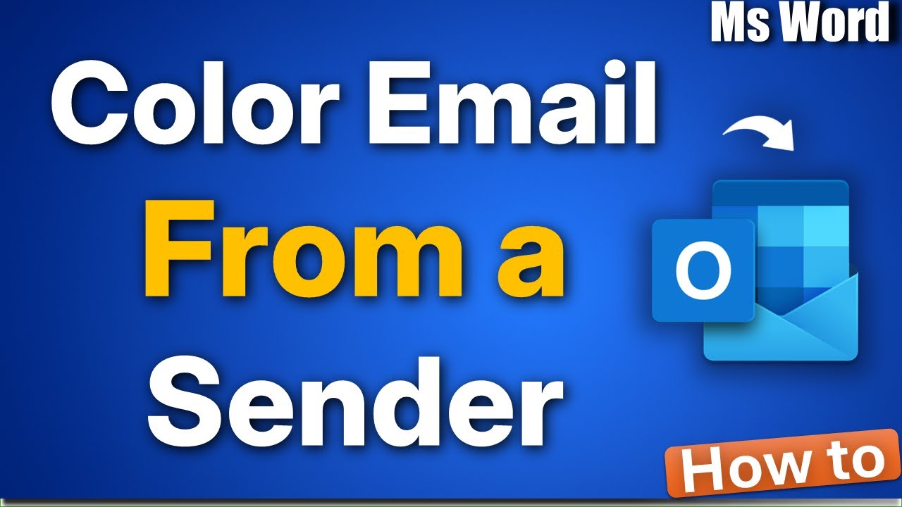 How to color emails from a sender in Outlook - YouTube