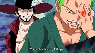 Zoro Explains Why Mihawk Cut His Eye In Training - One Piece