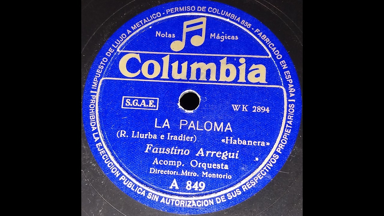 La Paloma - Habanera - Faustino Arregui