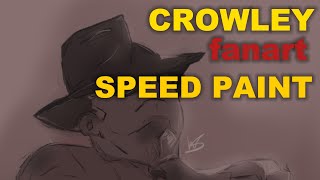 CROWLEY fanart SPEED ART || Good Omens || 1942 Crowley Fanart