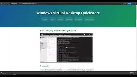 Set up Windows Virtual Desktop (WVD) with Quickstart