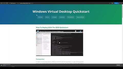 Set up Windows Virtual Desktop (WVD) with Quickstart