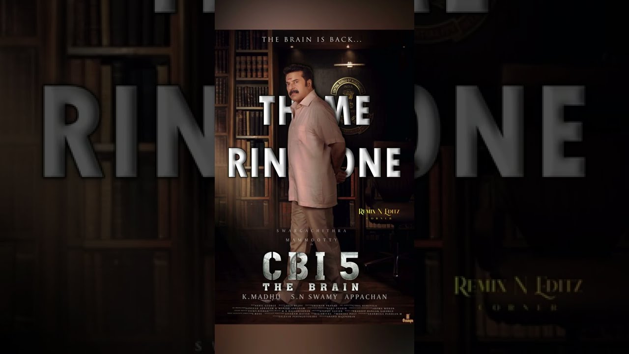 CBI 5 The Brain Theme Ringtone Cbi5thebrain Ringtonemusic Mammootty Kmadhu Snswamy Cbi5