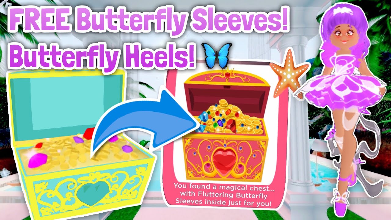 Roblox Royale High Fluttering Butterfly Heels - free roblox accessories butterfly