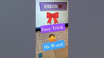 Ms Word Shortcut Symbol Key Ribbon 🎀 #shorts #msword #computer #tricks #timesavingtips