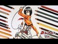 Dibujando a MIKASA Ackerman from Attack on Titan | Drawing MIKASA from Shingeki no kyojin