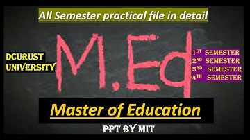 M.Ed. Practical file || All Semester || DCRUST | MURTHAL || CRSU | JIND || HARYANA ||