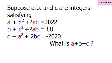 Math Olympiad||Quadratic || Systems of Equations
