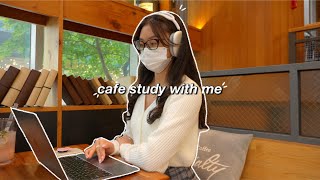 1 HOUR STUDY WITH ME SEOUL CAFE | no breaks, chill lofi music & background noise